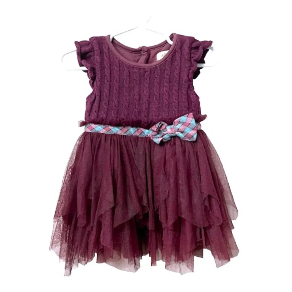 purple matilda jane dress Matilda Jane Purple Tulle Sweater Soiree Dress 6-12 Months